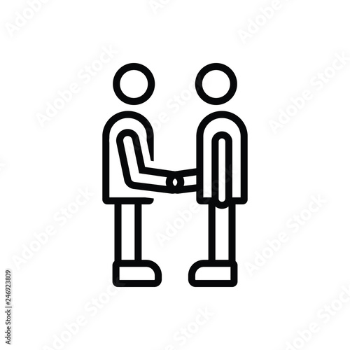 Black line icon for partner fellow 