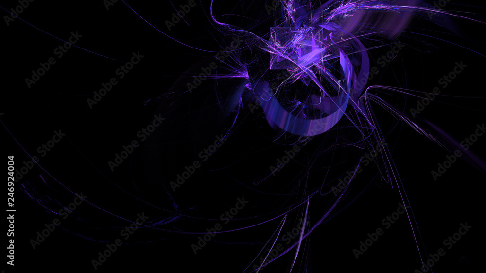 Fantasy chaotic colorful fractal pattern. Abstract fractal shapes. 3D rendering illustration background or wallpaper