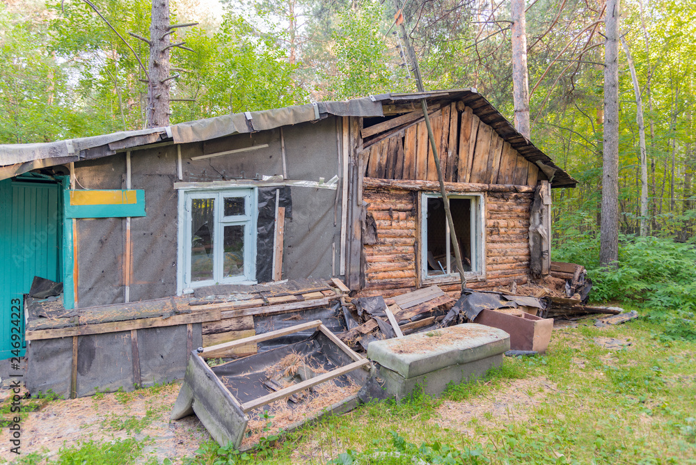 abandoned house in the forest