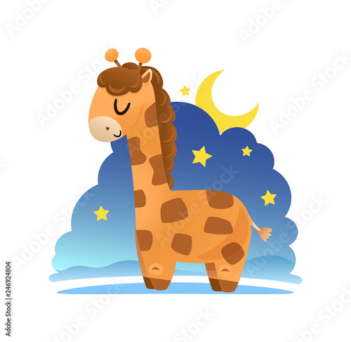 Sleepy giraffe