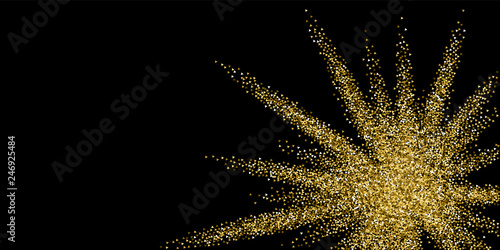 Gold triangles glitter luxury sparkling confetti. 