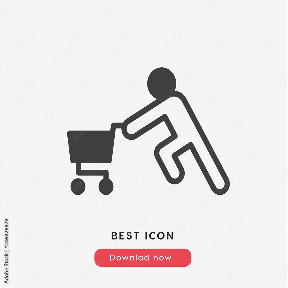 buying man icon vector symbol