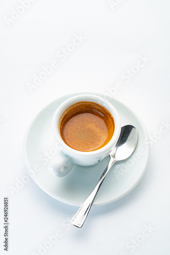 Cup of hot italian espresso