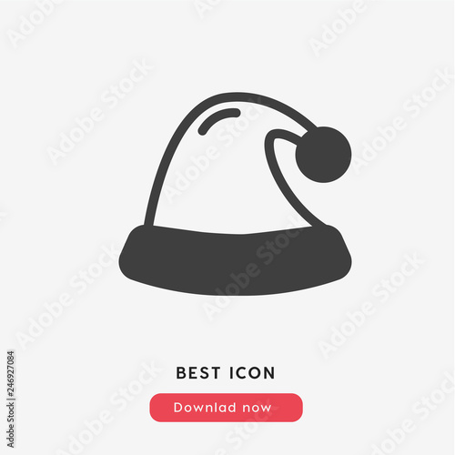 christmas hat icon vector symbol