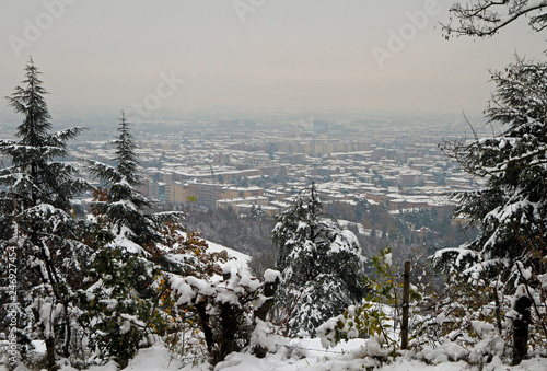 panoramic view of the italian city Bologna