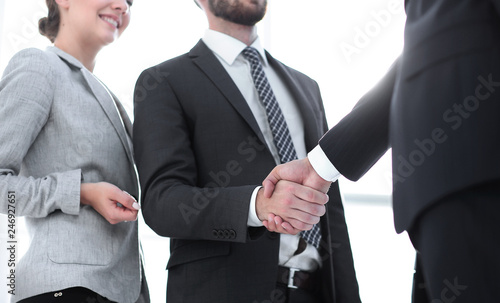 image of handshake of business partners.