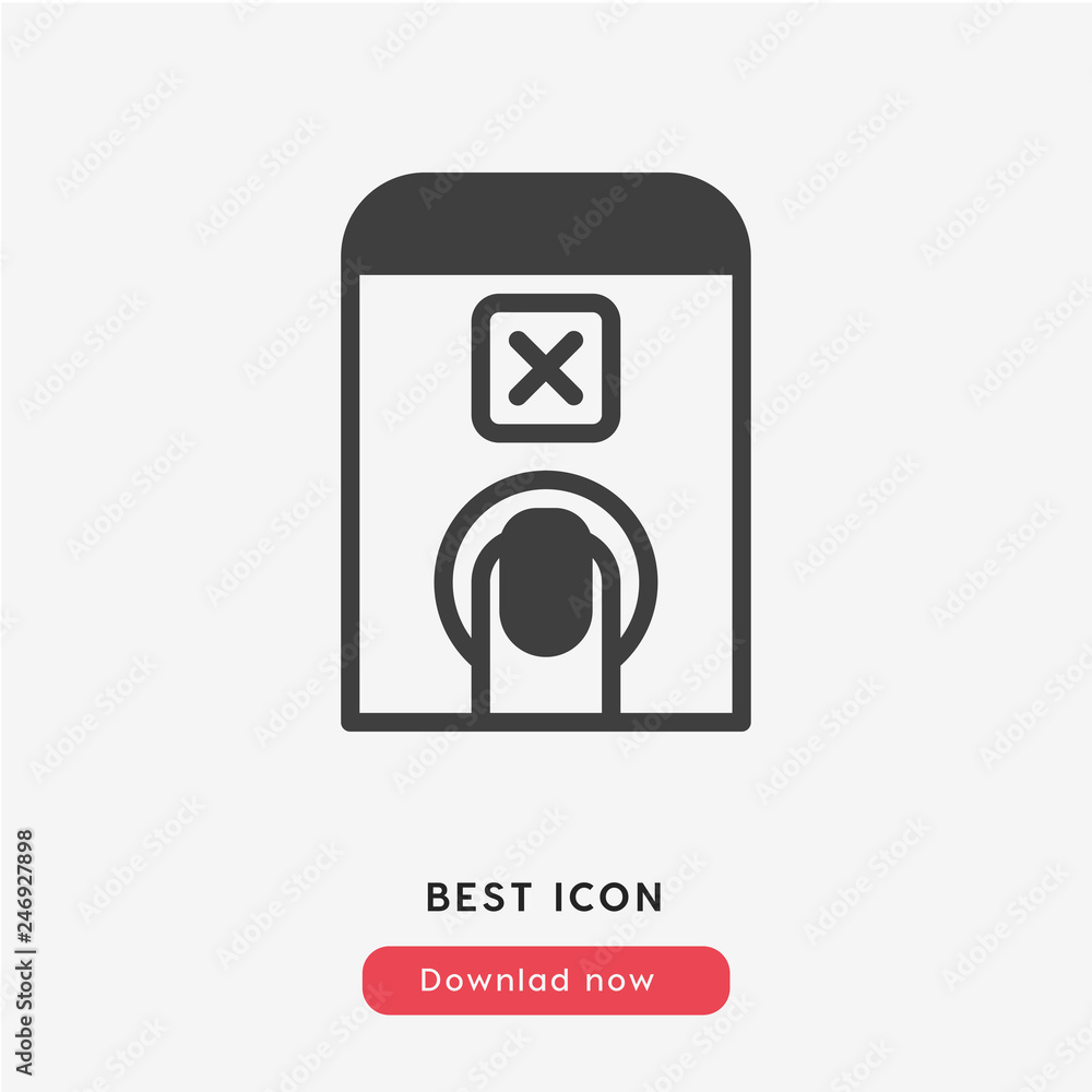 fingerprint icon vector symbol