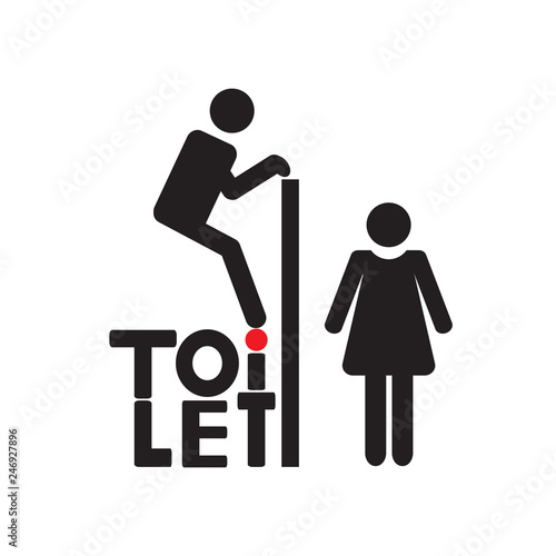Man and woman toilet sign vector