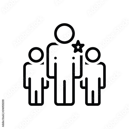 Black line icon for seniority Superiority 