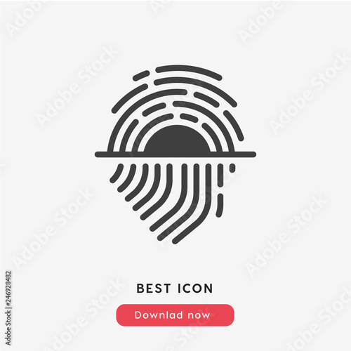 fingerprint icon vector symbol