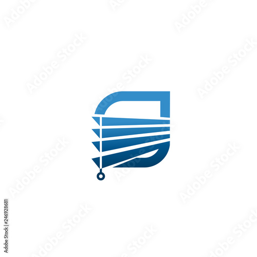 windows coverings logo vector abstract graphicWindow coverings icon. simple Window coverings logo concept on white background.