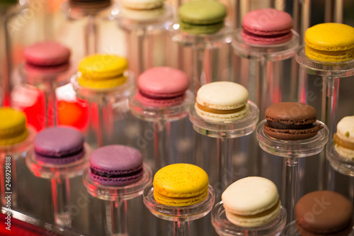 Colorful macaroons isolated photo