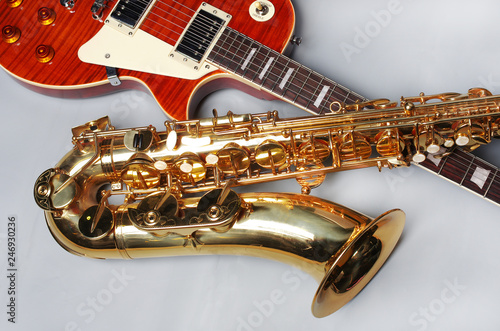Saxophone and electric guitar