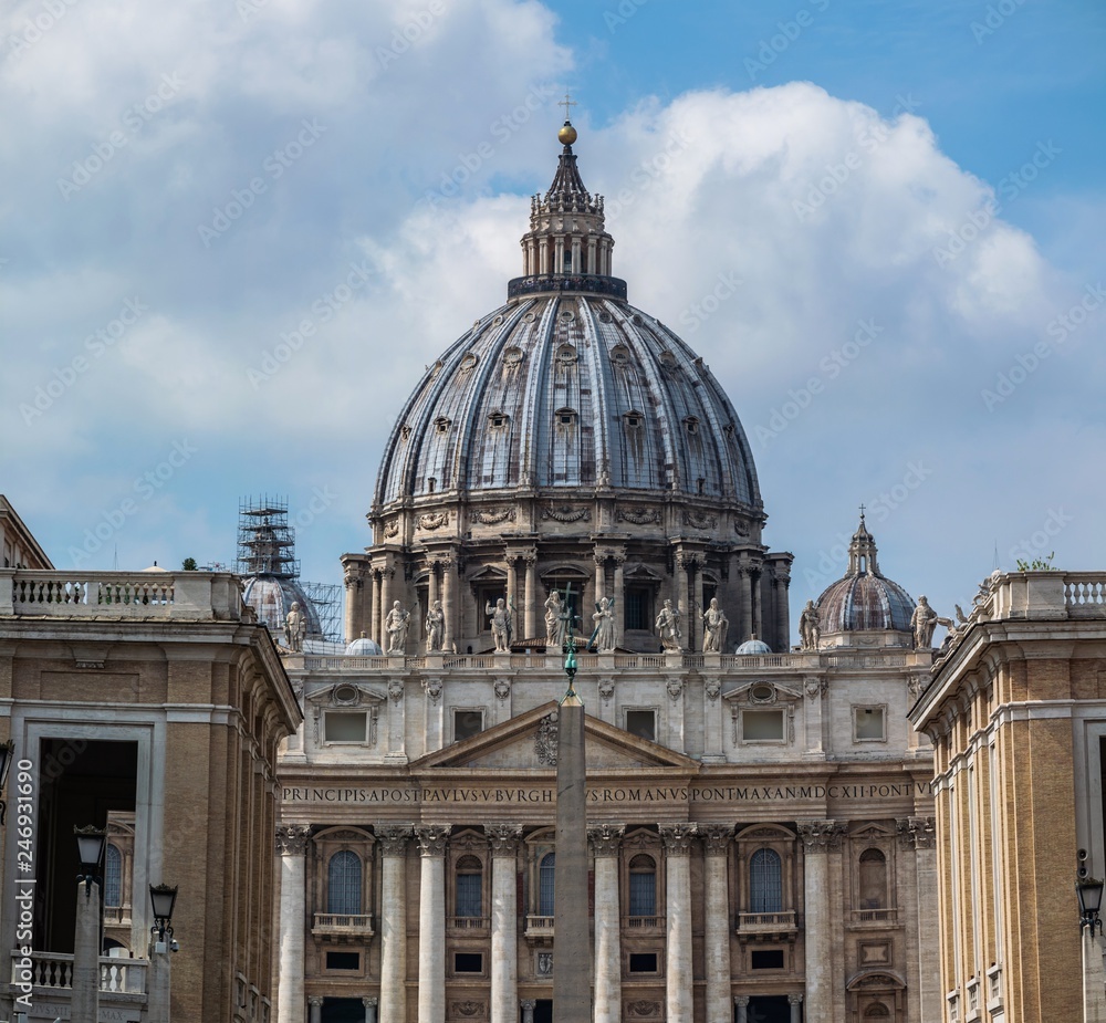 Dome of St. Peter's Basilica in Vatican City, Italy