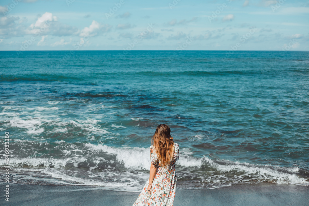 woman on the beach