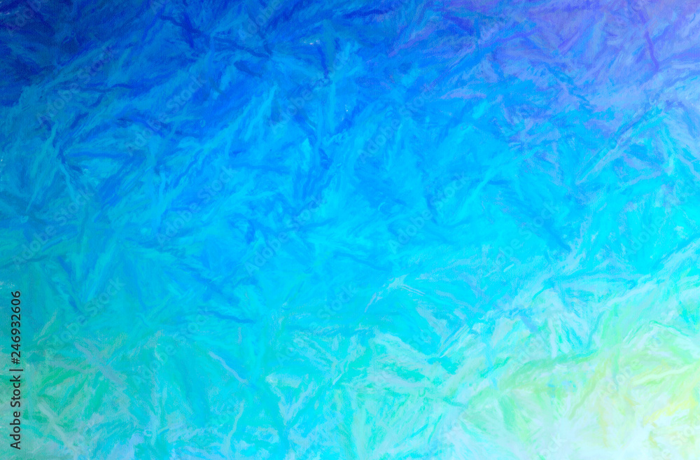 Fototapeta premium Illustration of abstract Blue And Green Long Brush Strokes Pastel Horizontal background.