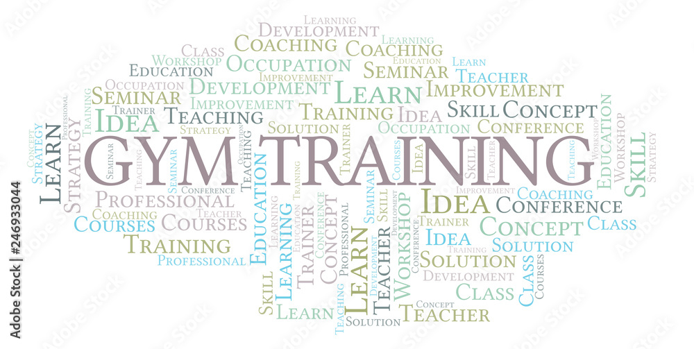 Fototapeta premium Gym Training word cloud.