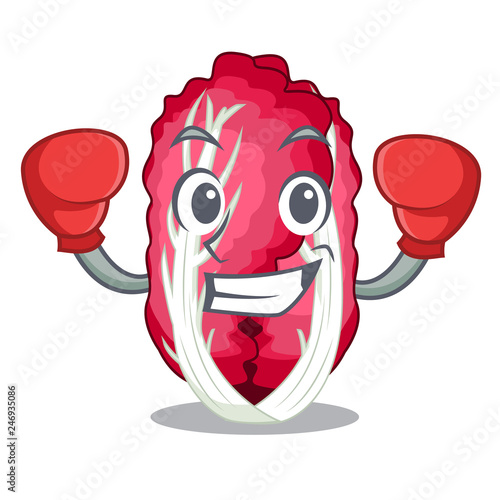 Boxing radiccho in the shape of mascot