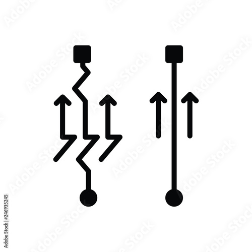 Black solid icon for simple easy convenient 