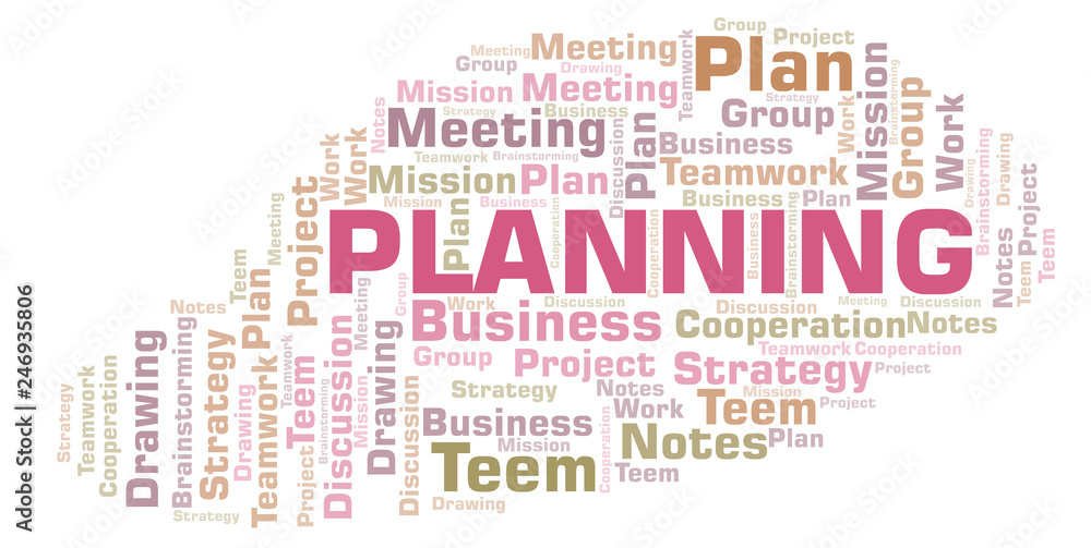 Fototapeta premium Planning word cloud.