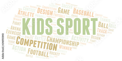 Kids Sport word cloud.