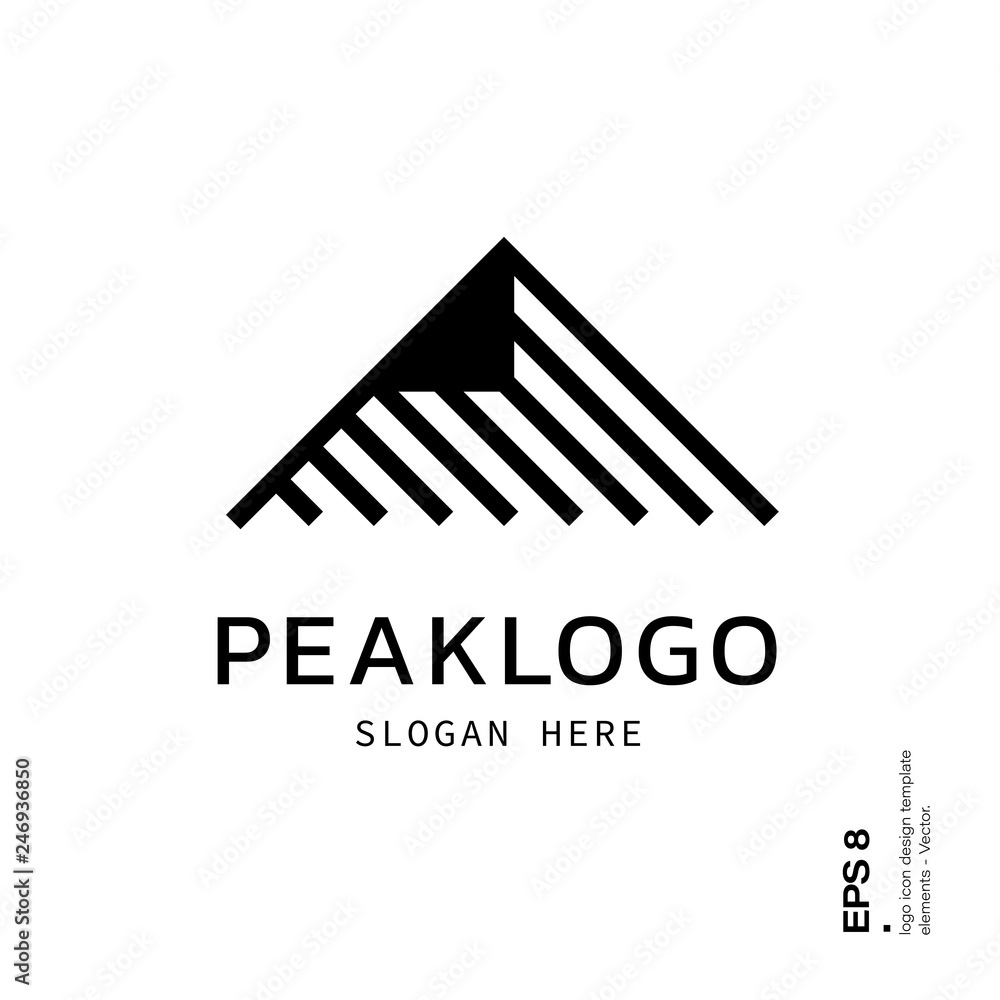 Peak logo icon design template elements Peak logo icon design template elements