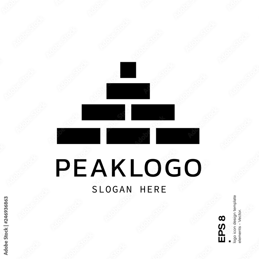 Peak logo icon design template elements Peak logo icon design template elements