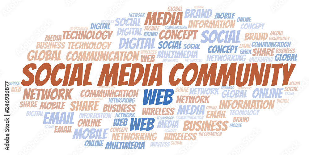Social Media Community word cloud. Social Media Community word cloud.