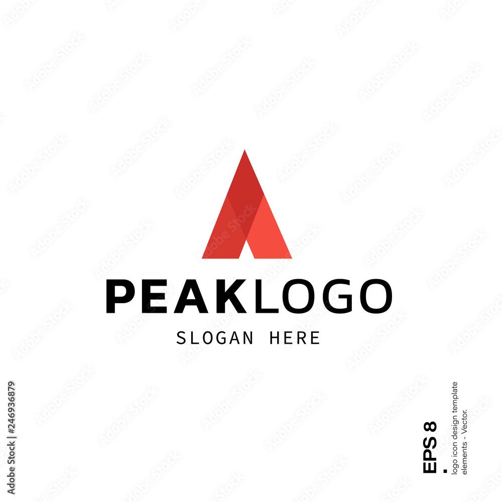 Peak logo icon design template elements Peak logo icon design template elements