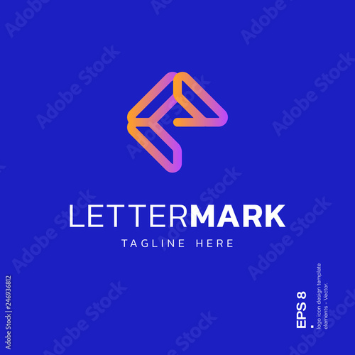  Letter Mark E logo icon design template elements 