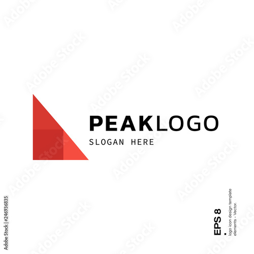 Peak logo icon design template elements 