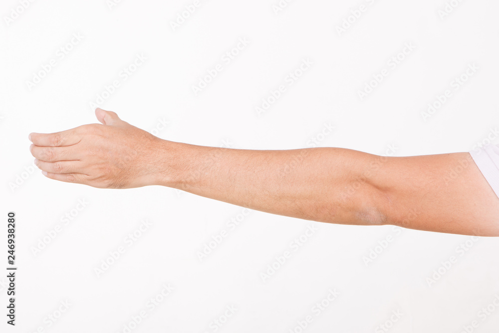 Male hand gestures isolated over the white background. Male hand gestures isolated over the white background.