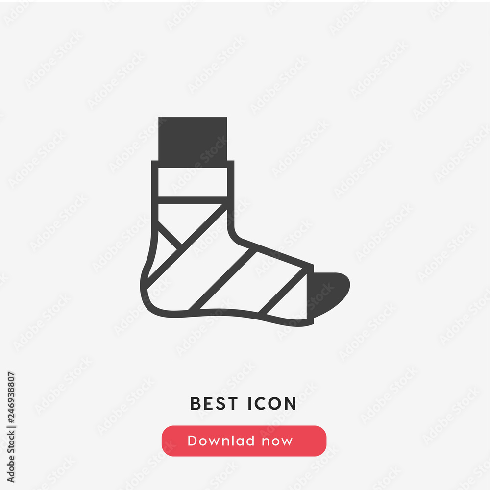 wounded foot system icon. wounded foot icon vector. Linear style sign for mobile concept and web design. wounded foot symbol illustration. vector graphics - Vector wounded foot system icon. wounded foot icon vector. Linear style sign for mobile concept and web design. wounded foot symbol illustration. vector graphics - Vector