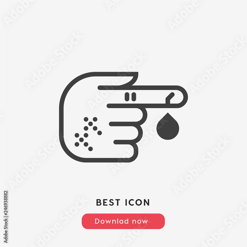 wounded finger icon vector