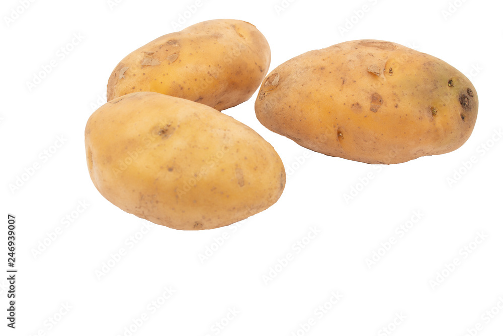 fresh potatoes isolated on white background fresh potatoes isolated on white background