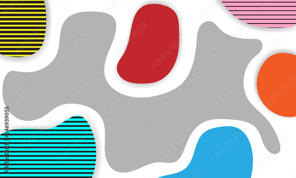 Fototapeta premium Fluid color covers set. Colorful bubble shapes with gradients. Trendy design. Eps10 vector. - Vector