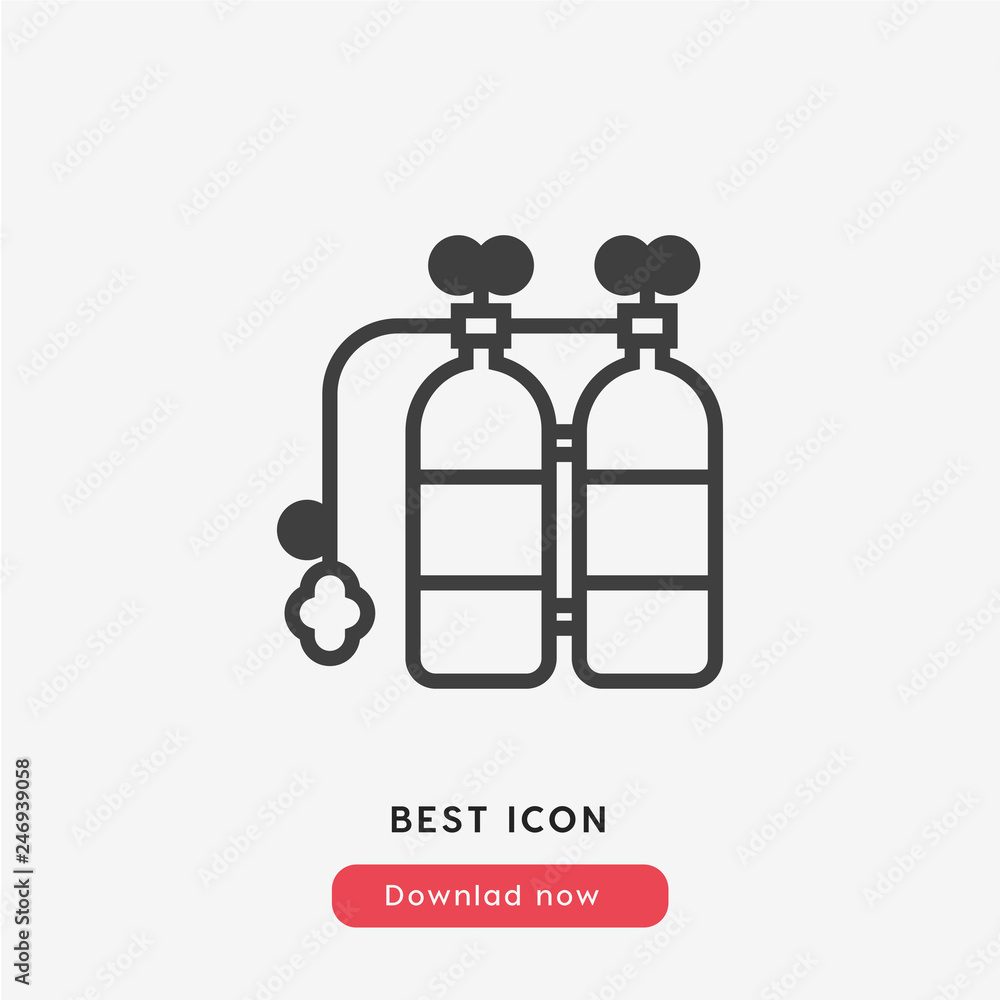 Fototapeta premium gas balloons icon vector