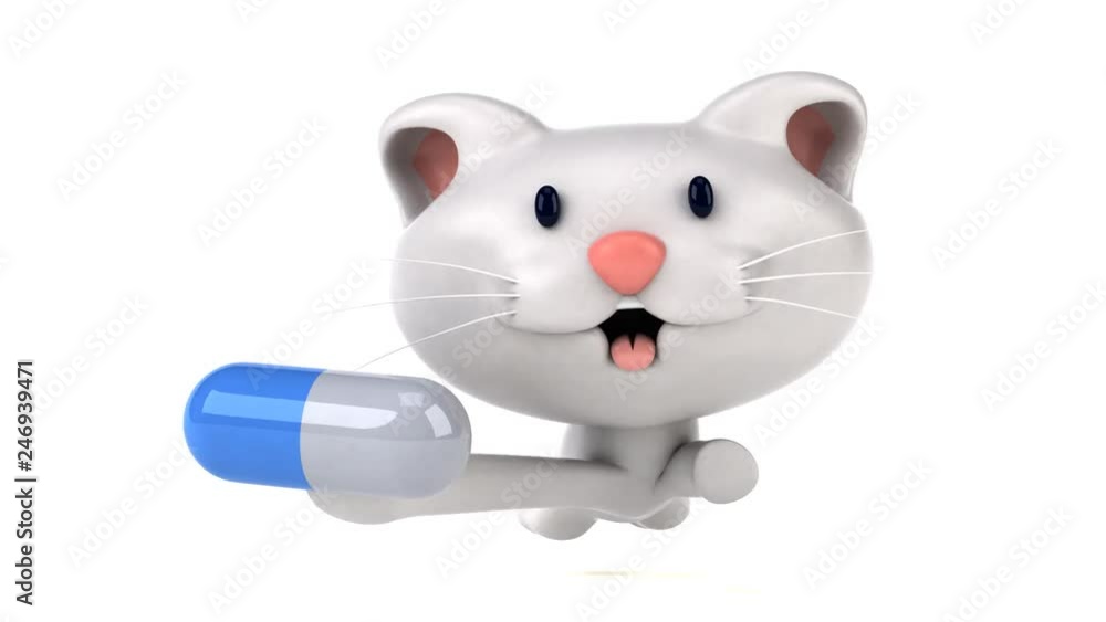 Fun cat running - 3D Animation