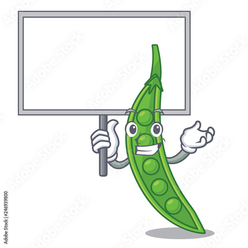 Bring board snow pea above mascot wood table