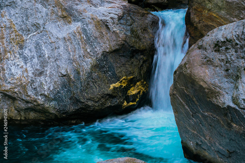Small river flowing down the rocks in himalayas  © Amorat_raj
