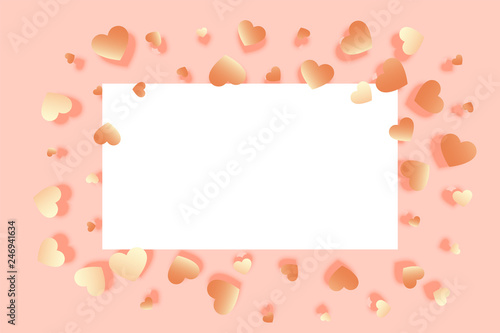 beautiful hearts background with text space © starlineart