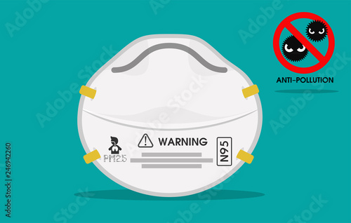 N95 masks, dust protection devices in the air