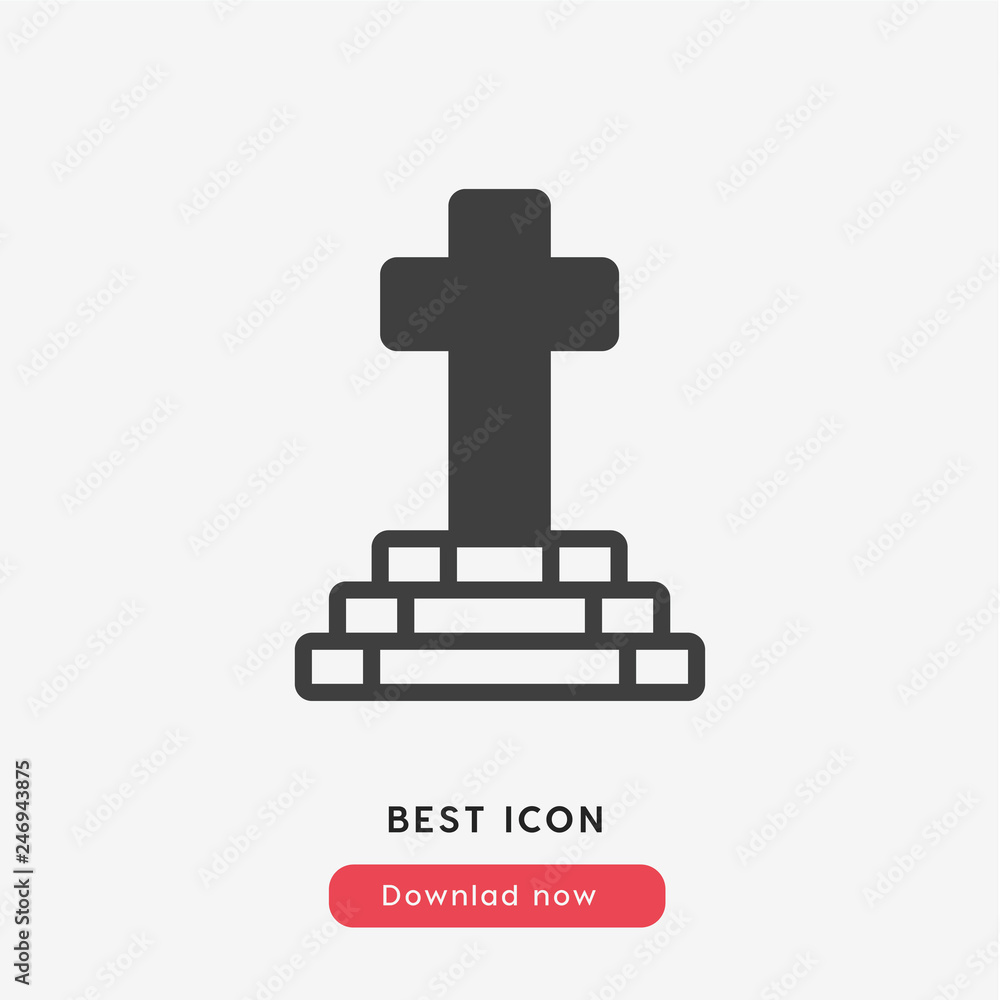 cross rip icon vector cross rip icon vector
