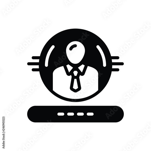 Black solid icon for administration 