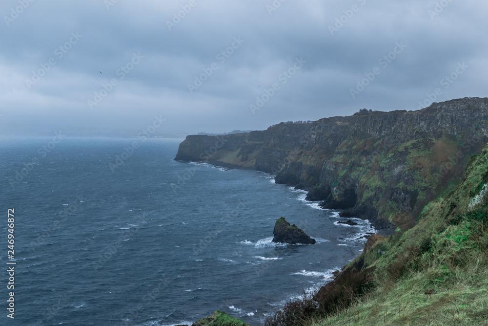 Cliffs on the coast of Northern Ireland