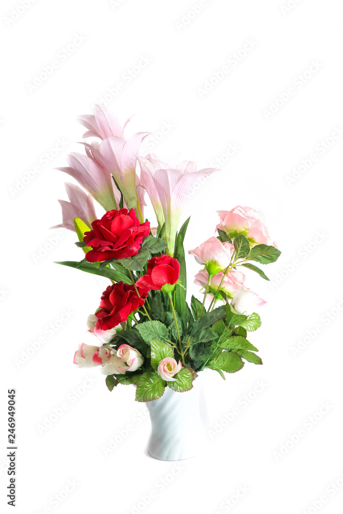 Obraz premium The Flower plastic Close up white background