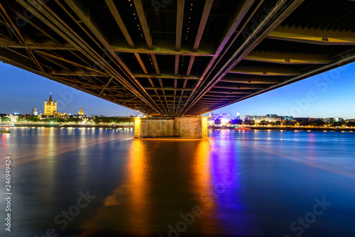 Photography Under view of bridge at night
