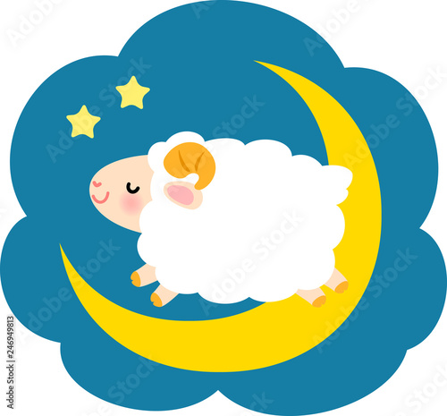 夜空と羊、睡眠