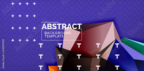 Triangular low poly background design