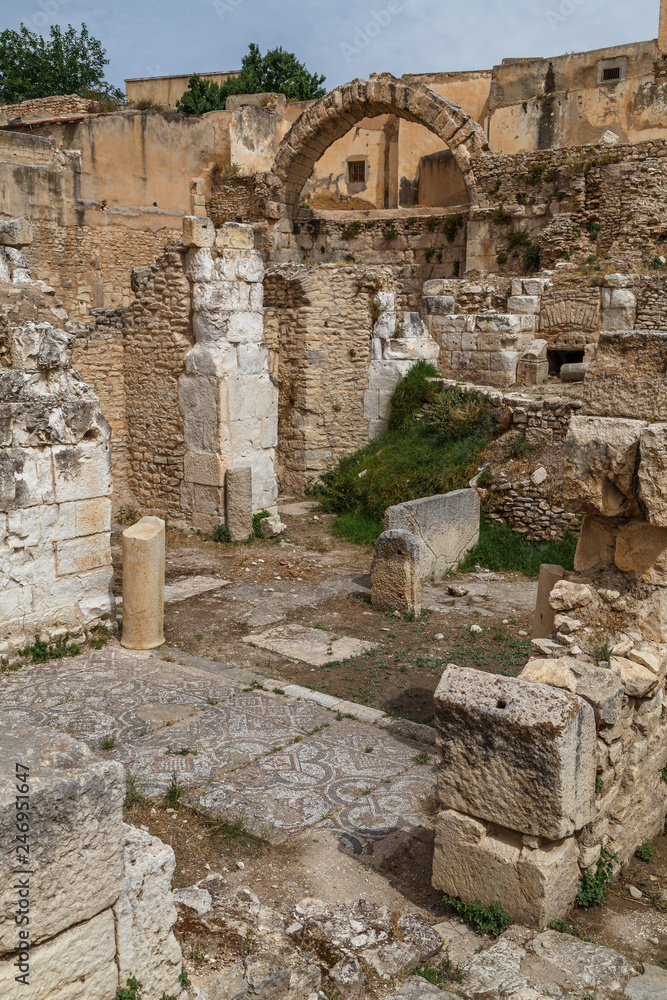 Roman ruins in the historic centre of El Kef, Tunisia Roman ruins in the historic centre of El Kef, Tunisia